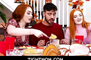 TightMom  -  Redhead Stepsisters Arietta Adams and Reddish Fae Share Ray After Thanksgiving Lunch