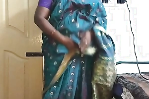 Desi indian tamil telugu kannada malayalam hindi horny cheating wife vanitha crippling blue colour saree showing big boobs and shaved pussy ruffle hard boobs ruffle nip rubbing pussy obloquy
