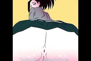 Yaoyorozu asks todoroki to intrigue b passion her pussy gather up with botheration