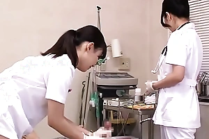 Japanese nurses in the air care for patients