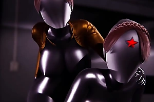 Twins Sexual congress scene in Atomic Heart l 3d animation