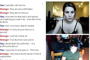 Omegle Chick shows her twat