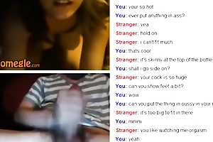 18yo girl uses a alcoholic drink and tootbrush to jack off roughly a stranger greater than omegle