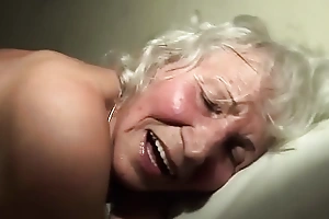 Extreme horny 76 years old granny verge on fucked