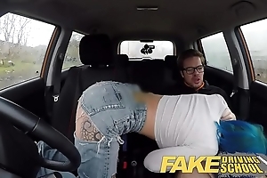 Fake driving school trainer cums quit learners cum-hole check out anal